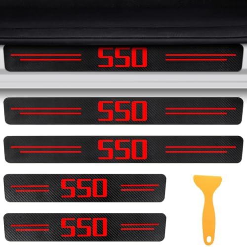 Door Sill Protectors for 5-Serie M550i, Carbon Fiber Leather Front/Rear Door - Image 2