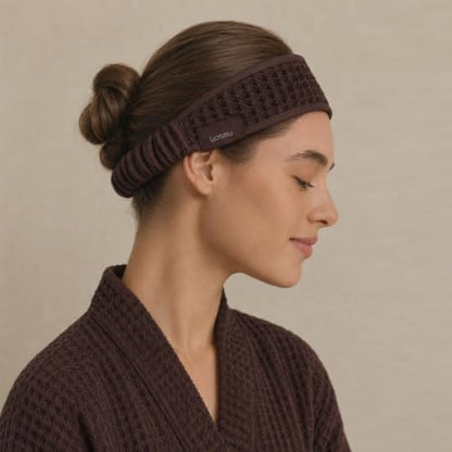 Luxury Organic Japanese Cotton Waffle Spa Headband - Image 6