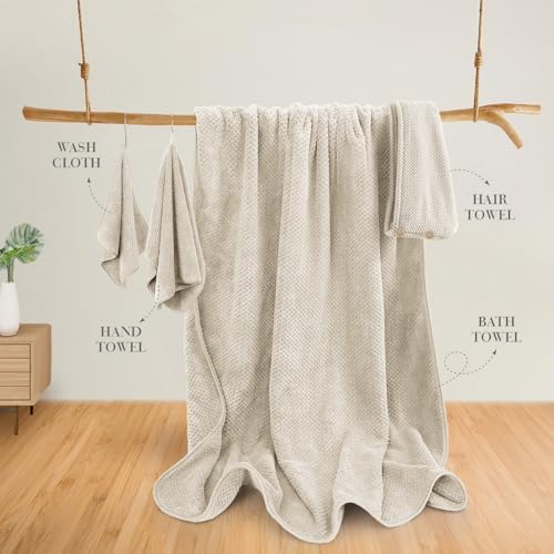 35X70 Inches Extra Large Bath Towels Sets of 4-Piece Bathroom Towel Set - Image 2