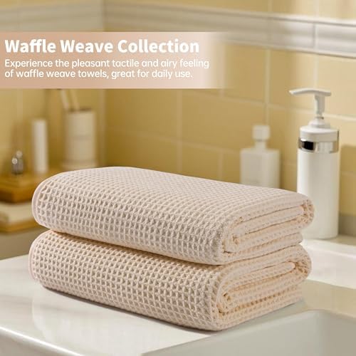 MICROFI New Microfiber Waffle Bath Towels, 2 Pieces, Fast Drying, Lint Free 430 - Image 6