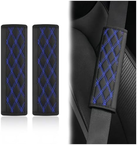 2PCS Car Seat Belt Cover Pads, Leather Seatbelt Covers Protect Shoulder and by wedfish