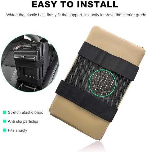 Car Center Console Armrest Pillow, Memory Foam Auto Armrest Box Cover - Image 5