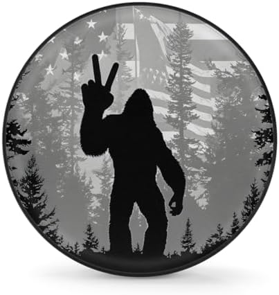 Spare Tire Cover Bigfoot American Flag Wheel Covers Protectors Waterproof by cfpolar