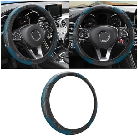 Osilly 15 Inch Carbon Fiber PU Leather Steering Wheel Cover by Osilly