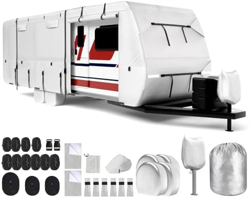 Mofeez Travel Trailer RV Cover 420D Oxford 18'-20' Camper Cover RV Covers by MOFEEZ