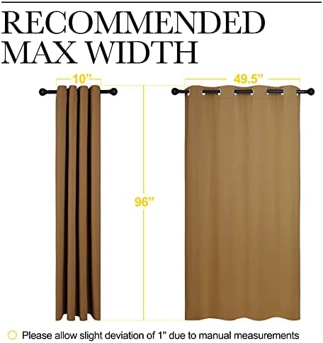 NICETOWN Sleek Blackout Curtains 96 inches Length - Image 7
