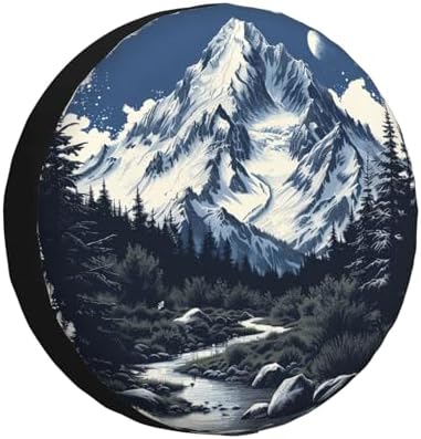 Spare Tire Cover Mountains Lake Tree Nature Landscape Wheel Covers Weatherproof by Unknown