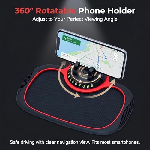 Multifunction Car Anti-Slip Mat, Large Sticky Pad & Rotatable Phone Holder & - Image 3