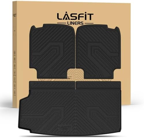 LASFIT Cargo Mat &Backrest Mat for Volvo XC90 2016-2026 All Weather Liner by LASFIT