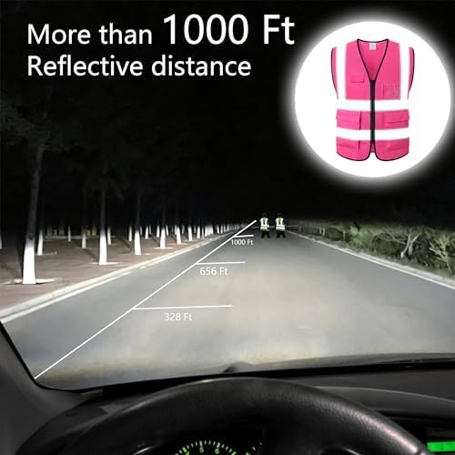 Reflective Safety Vest for Men Women Construction Vest ANSI Standard AP1 - Image 5