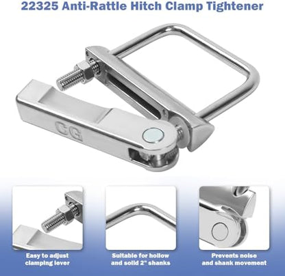 22325 No-Tool Anti-Rattle Hitch Clamp Tightener - Image 3