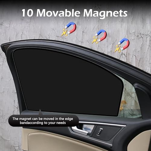 Opuwei Car Side Window Sun Shade, Universal Sun Protection Curtain - Image 3
