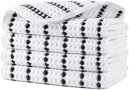 POLYTE 430 GSM Poly Blend Microfiber Waffle Wash Cloth Face Towel, 13x13 in by Polyte