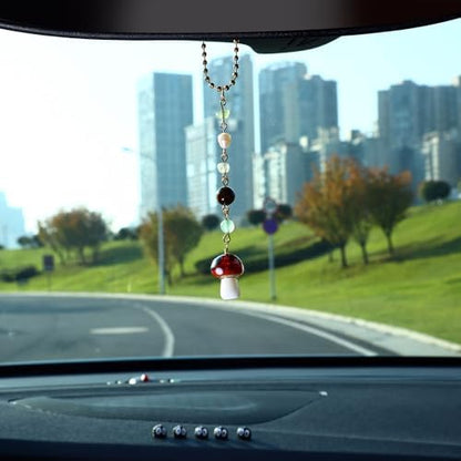 Car Rear View Mirror Accessories Witchy Car Hanging Ornament, Mushroom Rearview - Image 2