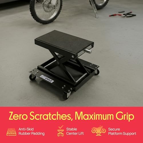 Pyle Motorcycle Lift, Scissor Jack, Heavy Duty Steel, 1100 lbs Capacity - Image 4