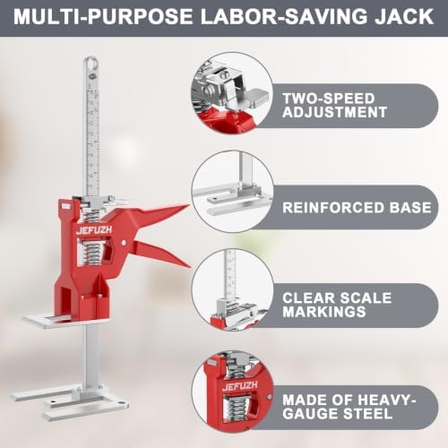 Labor Saving Arm Jack 2 Pack Height Adjustment Hand Jack 440LB Capacity - Image 3