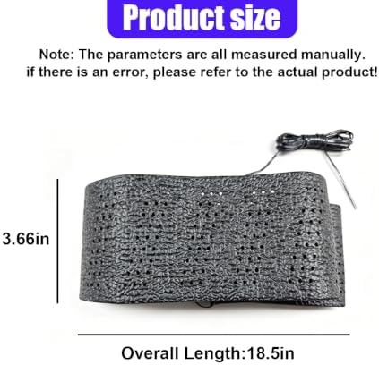 Leather Lace-On Steering Wheel Cover, Universal 14–15 Inch - Image 2
