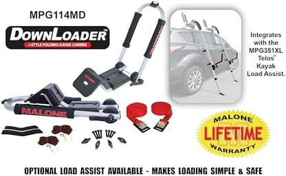 Malone Downloader Folding J-Style Universal Car Rack Kayak Carrier - Image 6