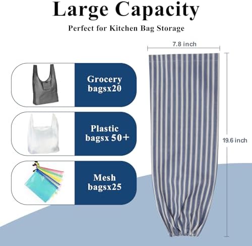 TOGETRUE Plastic Bag Holder, Wall Mount Grocery Bag Holder, Reusable Trash Bag - Image 3