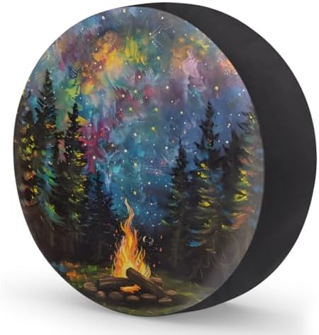 Rv Spare Tire Cover Wheel Mountain Forest Galaxy Tire Covers Wheel Protectors - Image 2