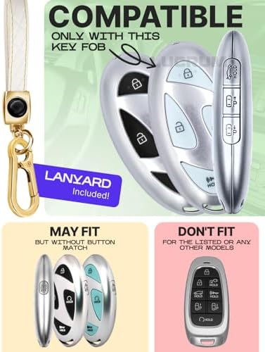 Lucrum Compatible with Hyundai Key Fob Cover & Keychain - Image 2