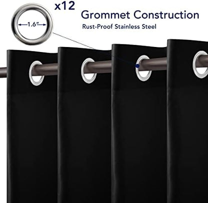 PureFit Outdoor Curtains for Patio Waterproof Weatherproof Outside Curtains - Image 4
