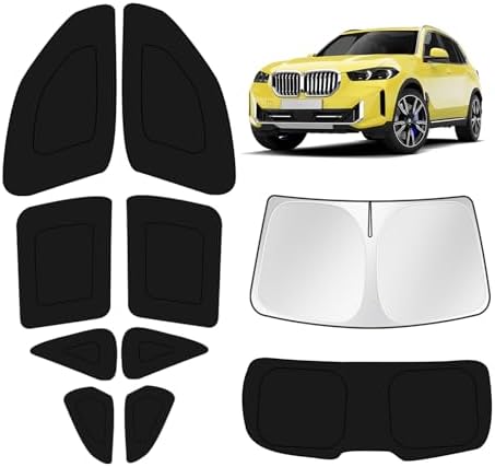 KUST Car Window Shades for BMW X5 2013-2016 2017 2018 Windshield Sun Shade Side by KUST