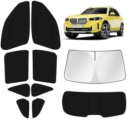KUST Car Window Shades for BMW X5 2013-2016 2017 2018 Windshield Sun Shade Side by KUST