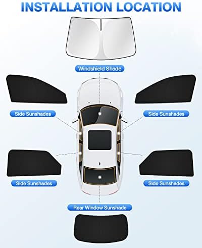 Canvcle Windshield Sun Shade for Hyundai Ioniq 5 2022-2025 2026 Ioniq 5 - Image 6