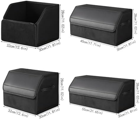 car organizers and storage for SUV, trunk organizer for sedan, leather foldable - Image 6