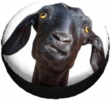 Black Goat Spare Tire Cover Cute Funny Goat Portrait - Image 3
