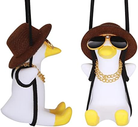 Cool Swinging Duck Car Hanging Ornament, Pendant Interior Rearview Mirror - Image 3