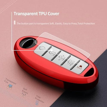Compatible with Nissan Key Fob Cover Altima Maxima Rogue Armada Pathfinder - Image 2
