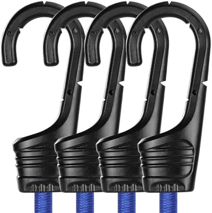 WORKPRO 24" Bungee Cords with Hooks, 4 Pack Heavy Duty Outdoor Bungee Strap by WORKPRO