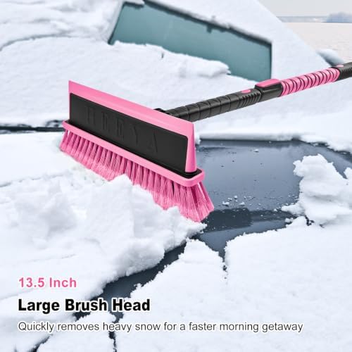 HEEYA 48 Inch Snow Brush with Squeegee and Ice Scraper - Image 4