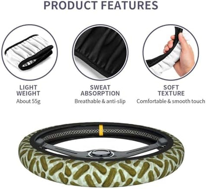 Pickles Steering Wheel Covers Non Slip Neoprene Steering Wheel Protector Cover - Image 3