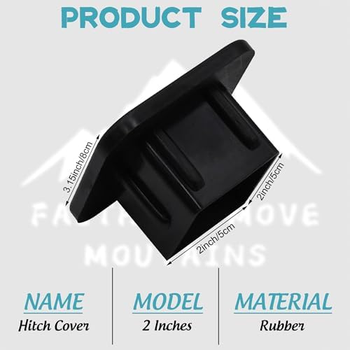 Hitch Receiver Cover 2" Faith Can Move Mountains Trailer Hitch Cover Tube Cap - Image 2