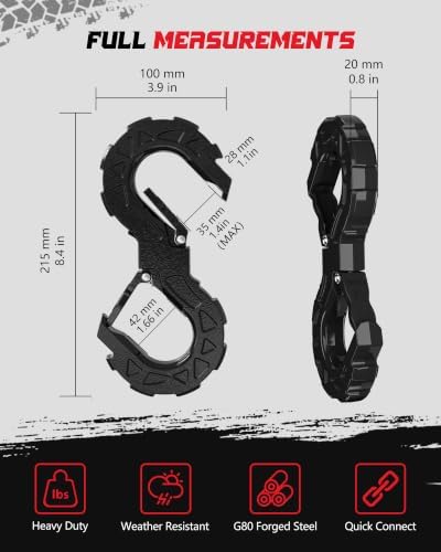 3/8 Tow Hook, Winch Hook for Off-Road Recovery, Towing Shackle 33000 Lbs - Image 5