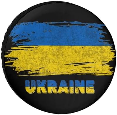 Ukraine Flag Tire Covers, Dust-Proof Weatherproof Wheel Covers Wheel Tire by Unknown
