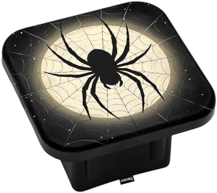 Swono Halloween Trailer Hitch Covers, Halloween Spider Web Night Moon Cute by Swono
