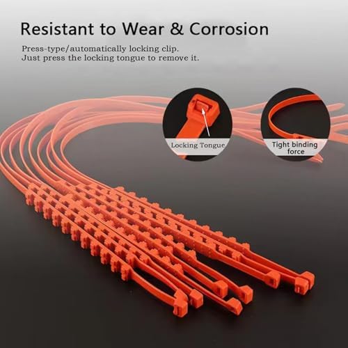 20pack Snow Tire Chains Reusable Anti-Skid Car Winter Wheels Chain Universal - Image 2