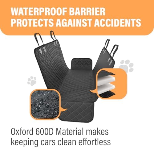 Active Pets Pink Standard Dog Car Hammock Back Seat Cover, Waterproof Backseat - Image 4