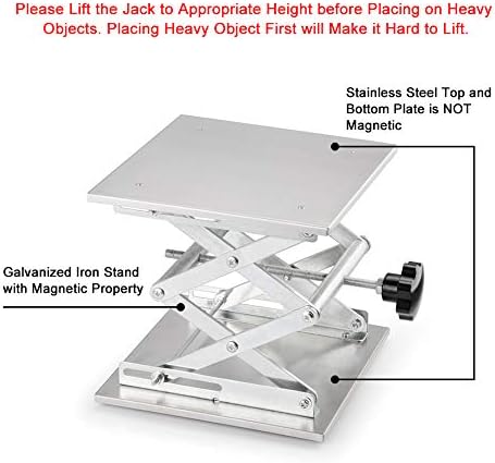 stonylab 9.8 x 9.8 inch Lab Scissors Jack, 250 x 250 mm Stainless Steel - Image 2