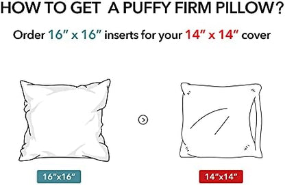 Oubonun 16 x 16 Throw Pillow Inserts Set of 2-100% Cotton Cover - Image 4