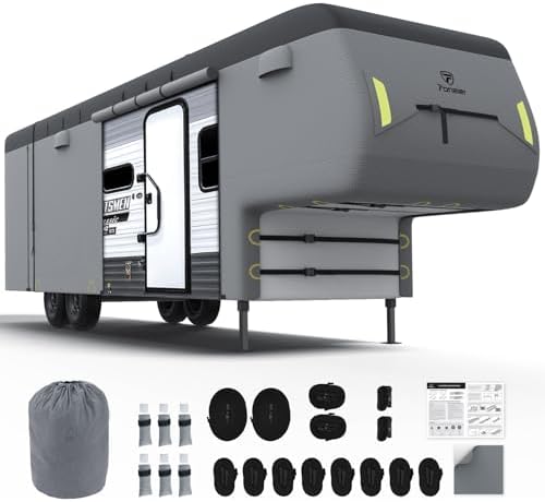 Fonzier 5th Wheel RV Cover, 9 Layers Heavy Duty RV Cover Fits 28.1-31FT by Fonzier-Direct