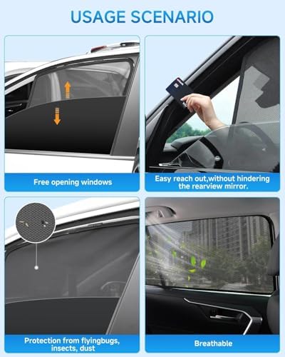 Car Window Shades for Toyota-Camry, 4 Pack Car Window Cover for Baby Sun Shade - Image 5