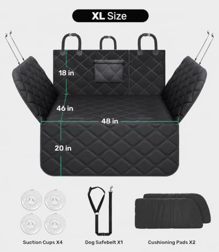 Zanch SUV Cargo Liner for Dogs, Thick Foam-Padded Sidewalls，XL - Image 5