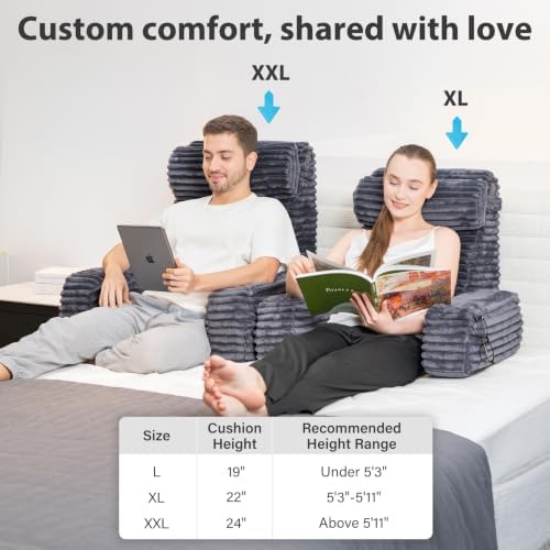 ENITYA 24" XXL Back Pillow for Bed Sitting Up - Image 6
