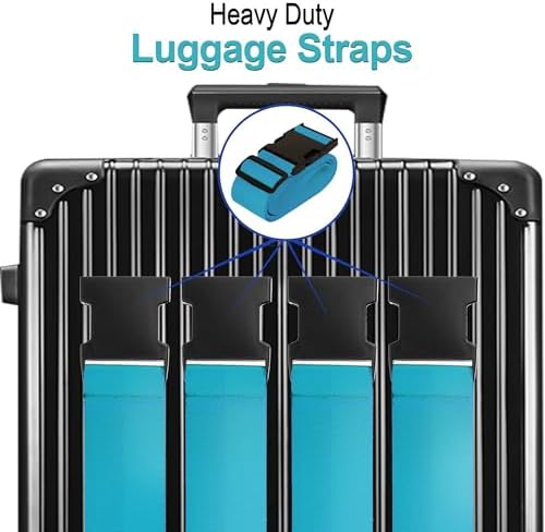 Chelmon Luggage Straps for Suitcases TSA Approved Travel Essentials 4 Pack - Image 3