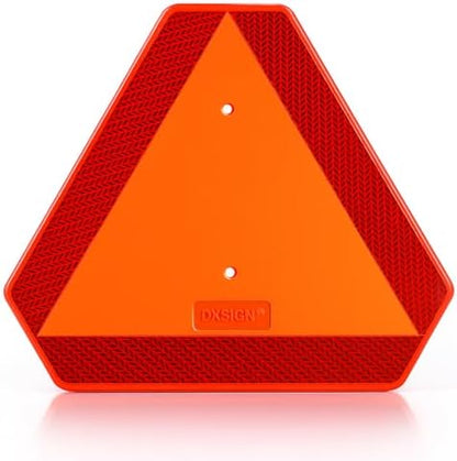 Slow Moving Vehicle Sign Triangle Sign 14"x16" Engineering Grade Reflective Up by DXSIGN